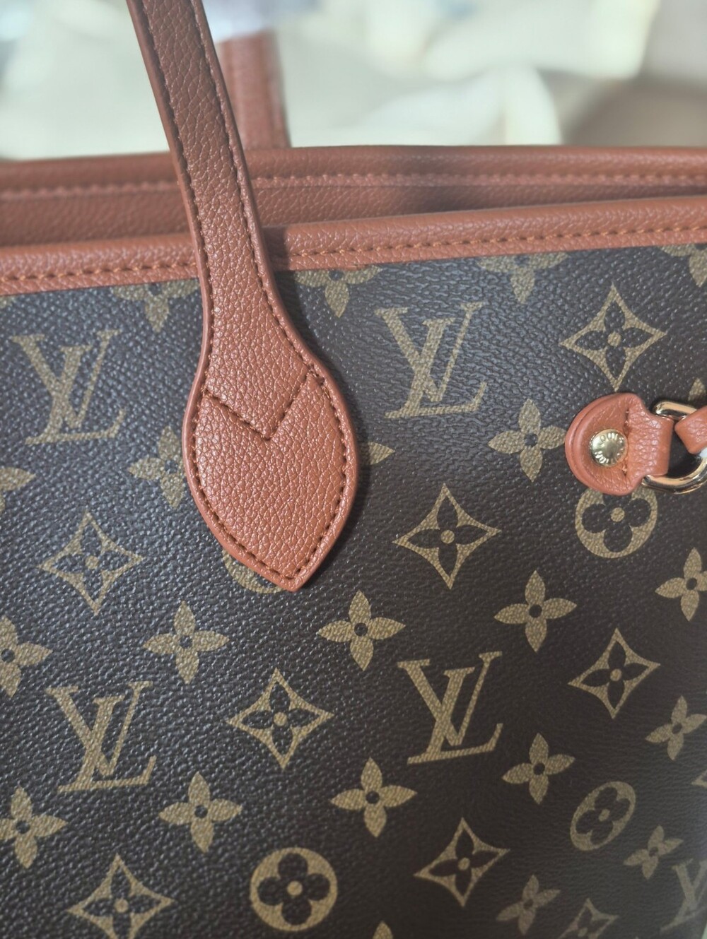 Designer Inspired Monogram Canvas Tote - Picture 8 of 14